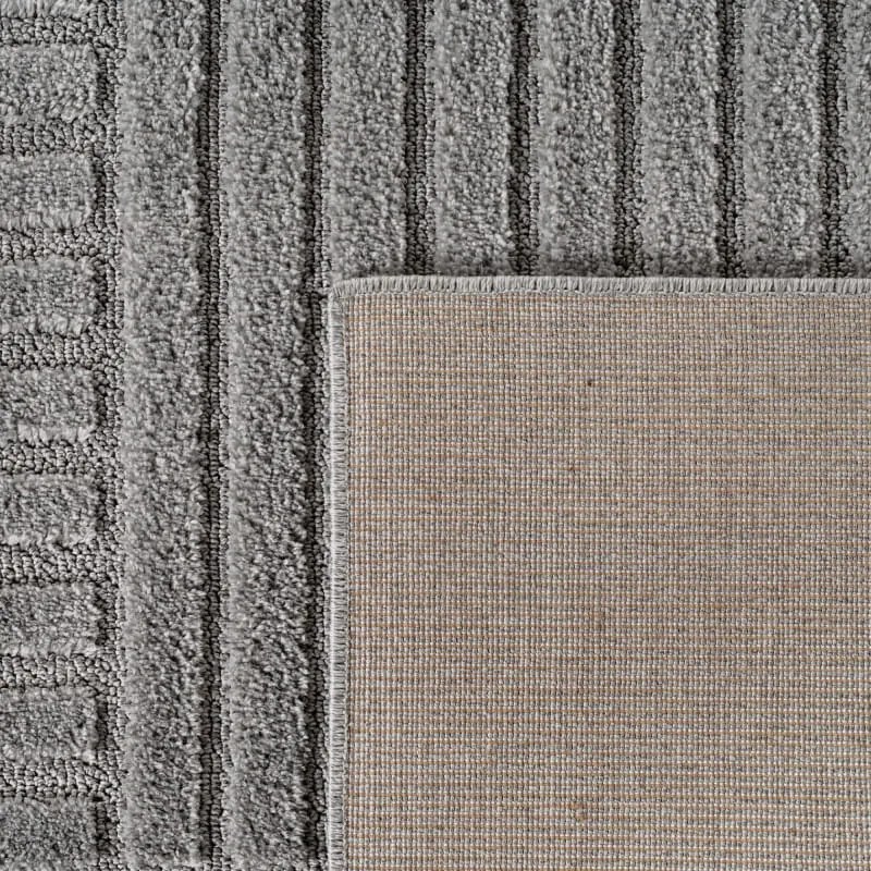 Dywan nowoczesny 3D Art szary Kwadraty 240 cm x 340 cm