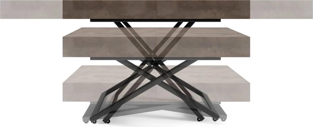 Rozkładany ławostół z regulacją wysokości Sanna U, podstawa czarna