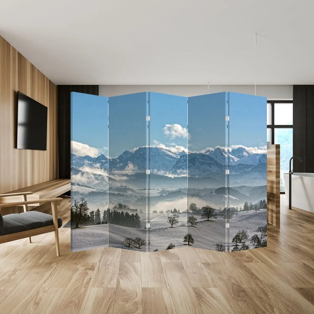 Parawan - Zaśnieżone góry (210x170 cm)