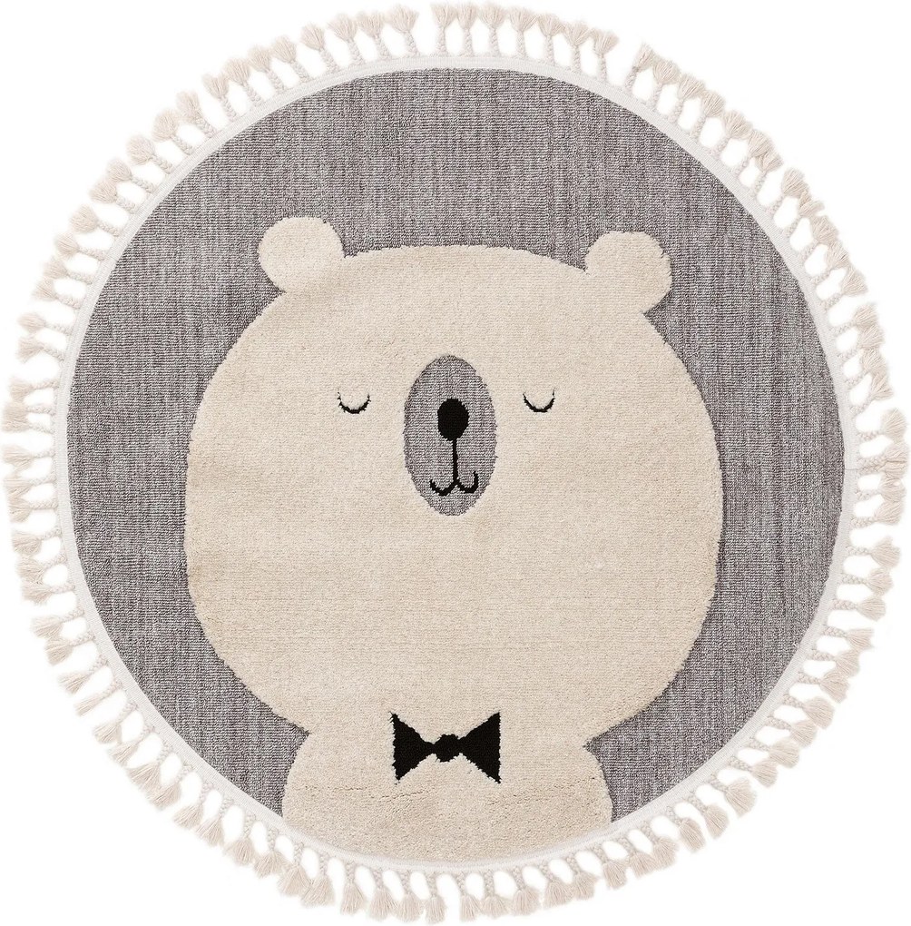 Okrągły dywan dla dzieci miś MOMO