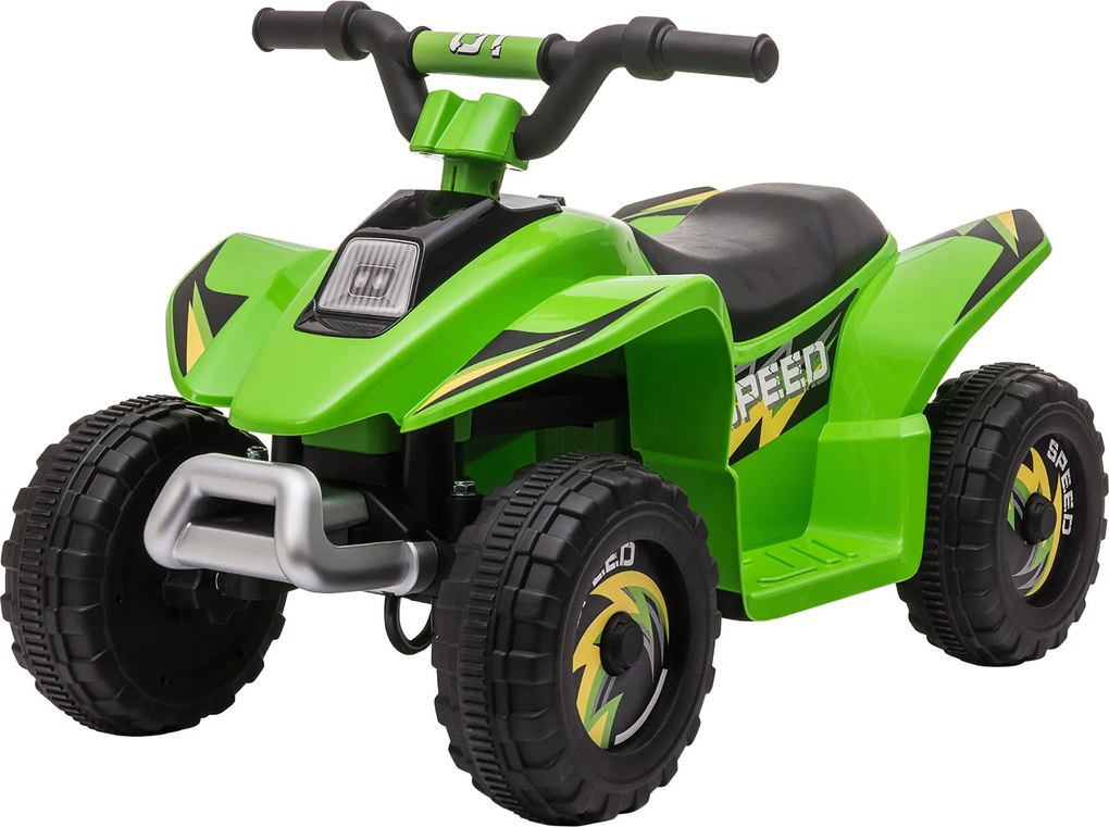 HOMCOM Quad elektryczny 6V dla dzieci z funkcją przód/tył dla dzieci 1,5-3 lat do 20 kg zielony | Aosom PL