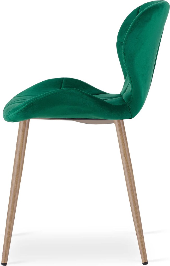 Krzesło do jadalni MANGO VELVET, zielone