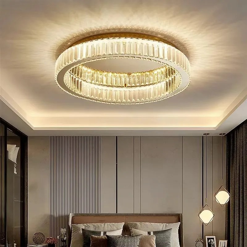LAMPA KRYSZTAŁOWA PLAFON APP1719-C 40 cm Złota