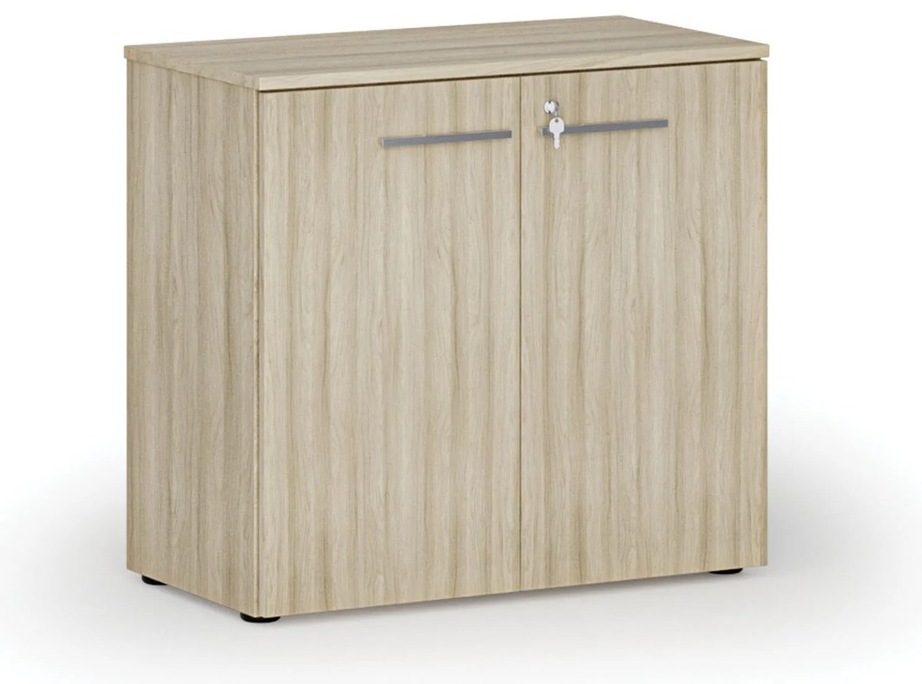 Szafa biurowa z drzwiami PRIMO WOOD, 800 x 420 x 740 mm, dąb naturalny