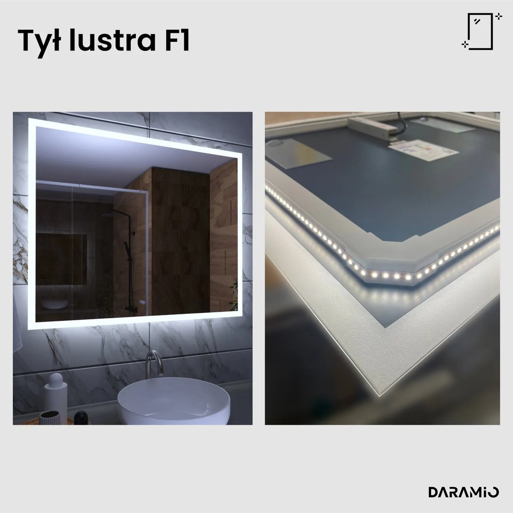 Lustro łazienkowe LED F1