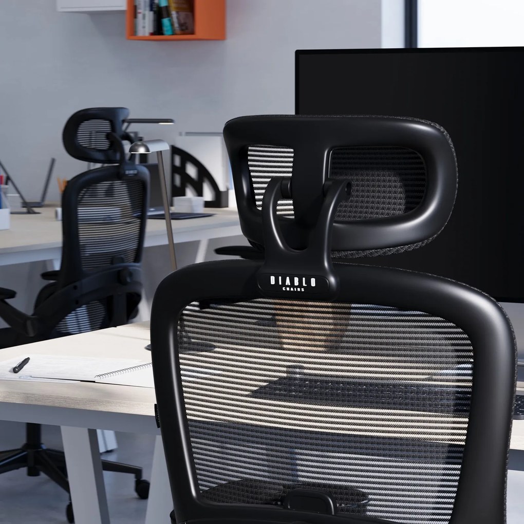 Ergonomiczny fotel do pracy w biurze Diablo V-Light czarny