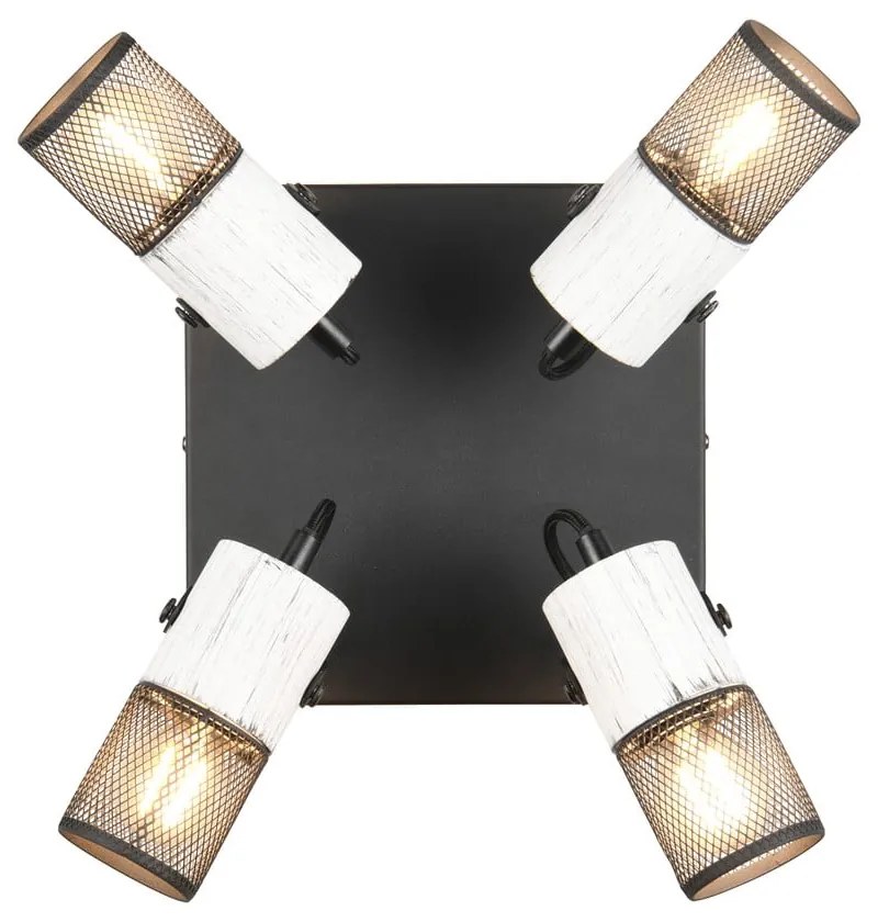 Czarno-biała lampa punktowa ø 9 cm Tosh – Trio