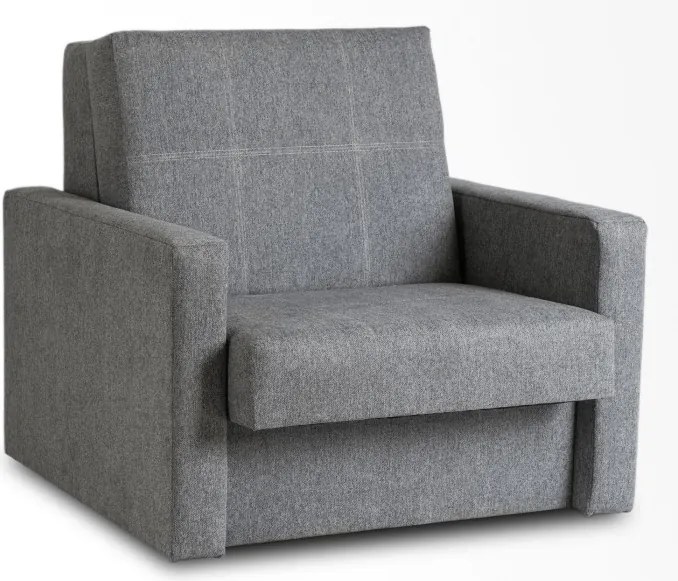 Fotel do Spania MILAN 1 Amerykanka Rozkładany Jednoosobowy Szary Nowoczesny