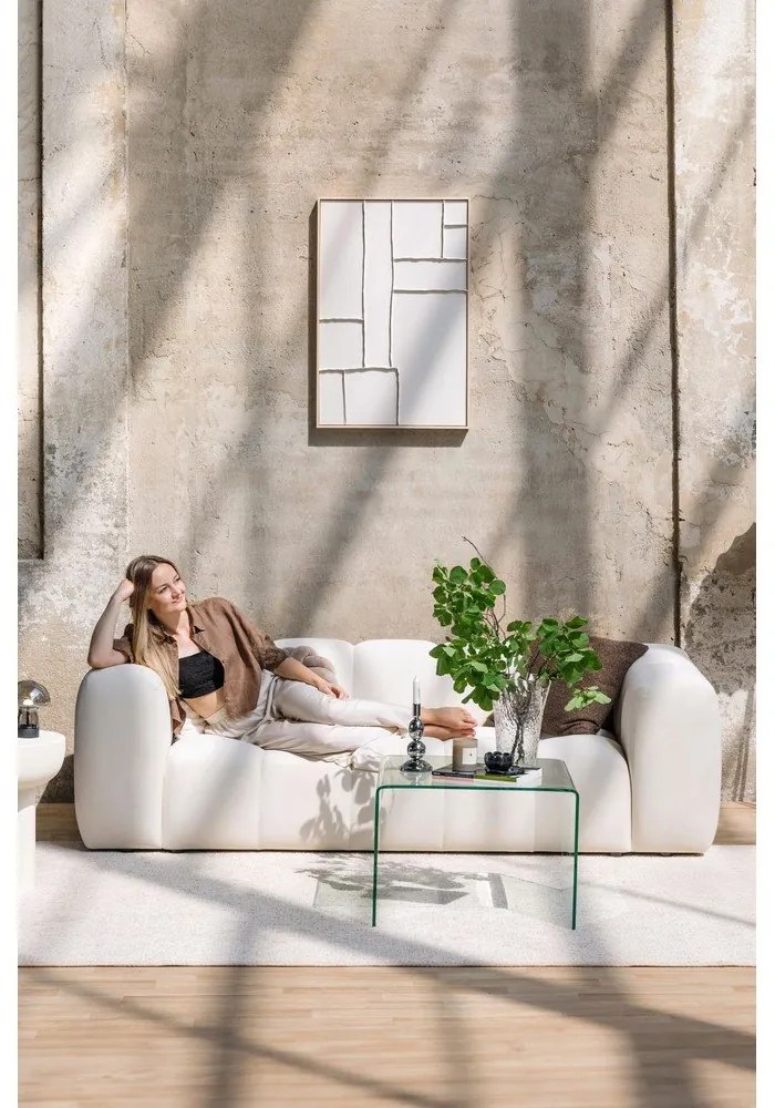 Zielona aksamitna sofa 225 cm Cube – Bonami Selection