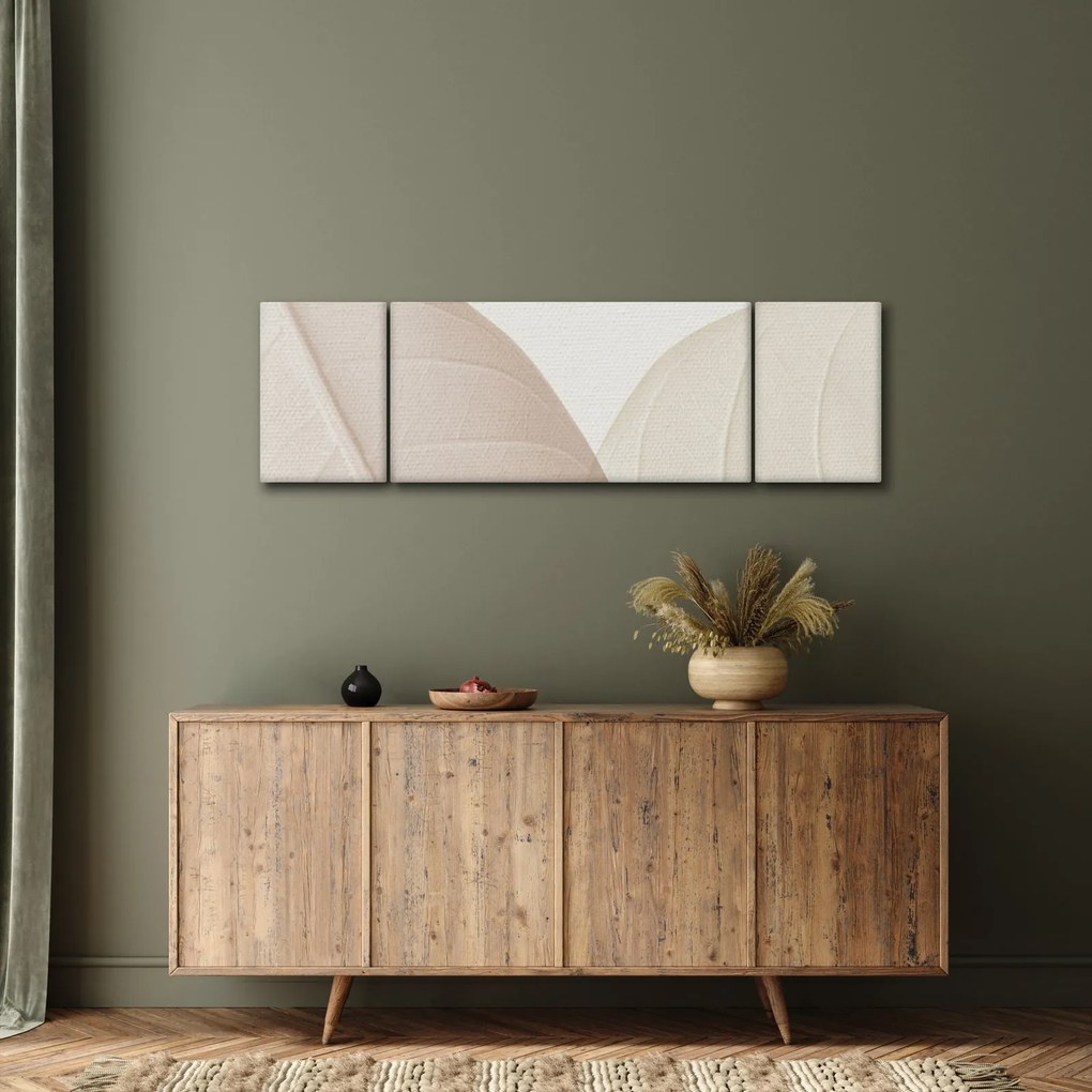 Obraz - Teksturowane liście (170x50 cm)