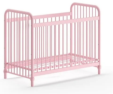 Różowe metalowe łóżeczko 60x120 cm BRONXX – Vipack