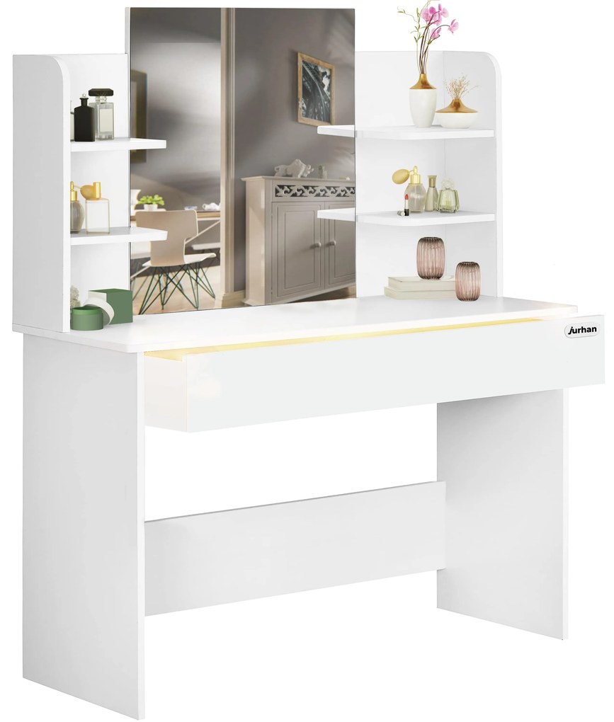 Toaletka LUCIA, 108x40x140cm, biała Casaria