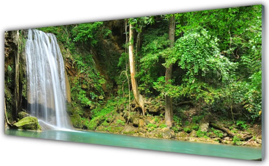 Panel Szklany Leśna Kaskada Wodna