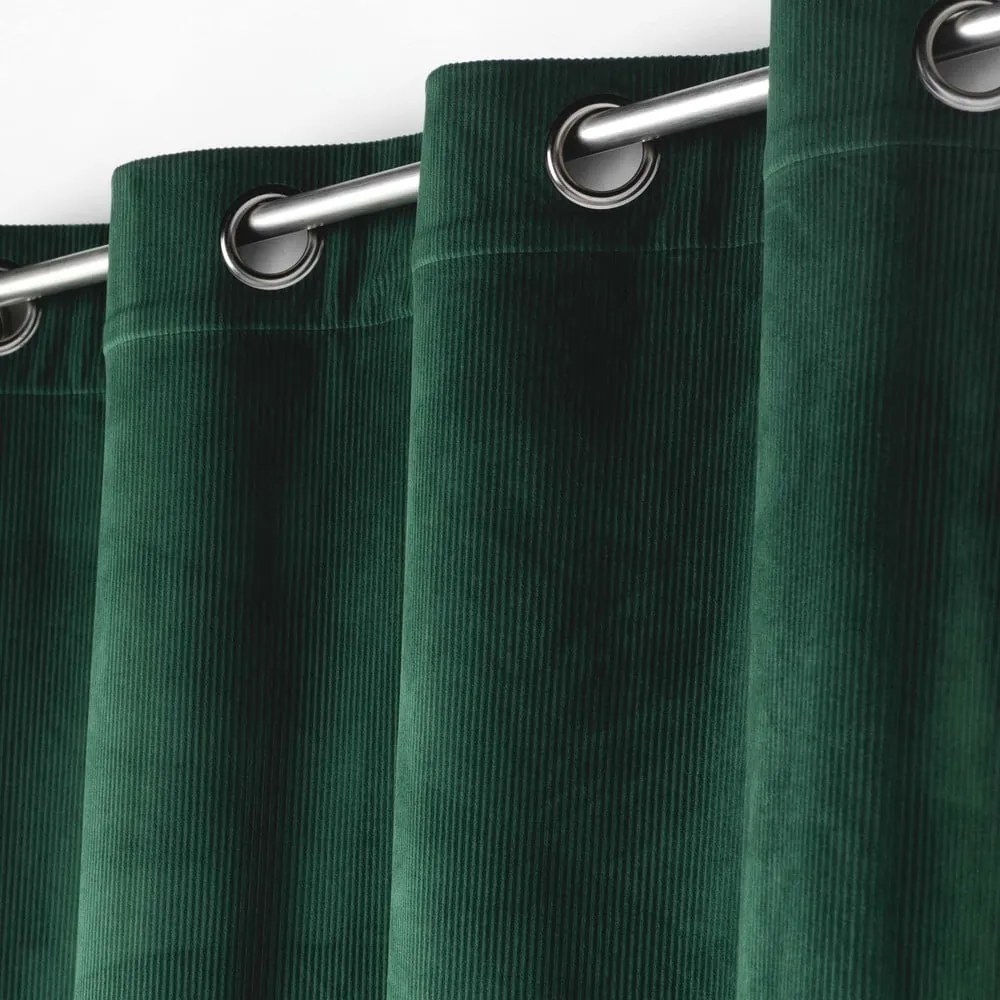 Zielona sztruksowa zasłona 140x260 cm Casual – douceur d'intérieur