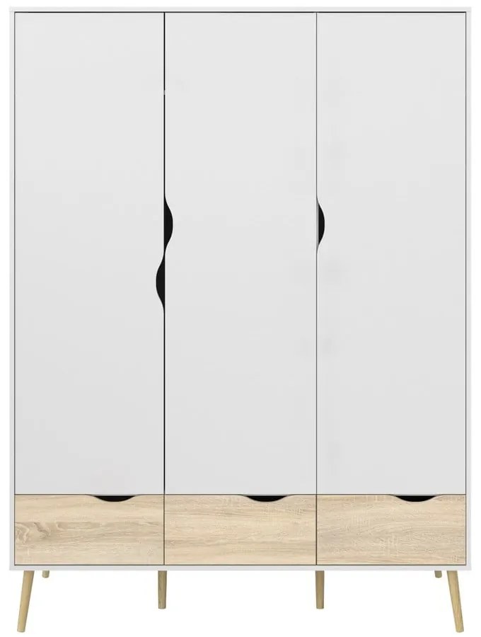 Biała szafa Tvilum Oslo, 147 x 200 cm
