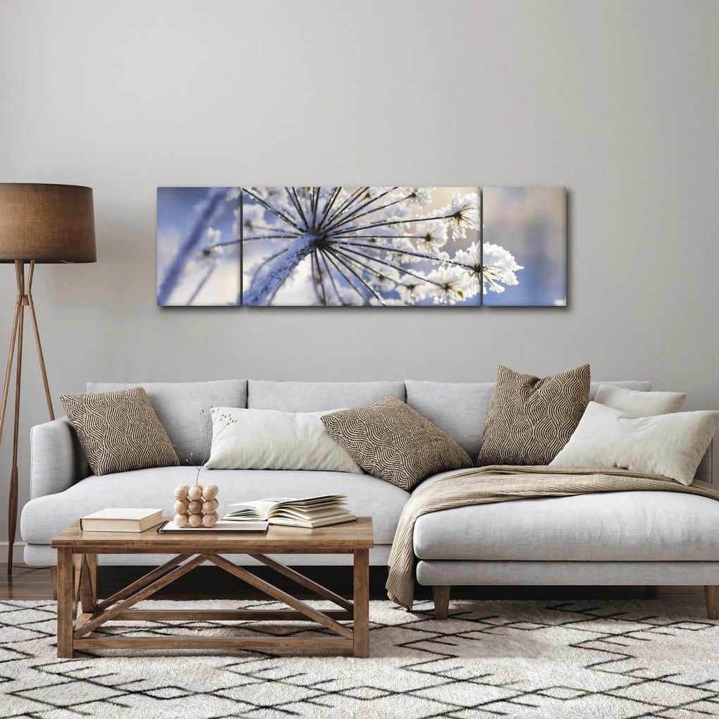 Obraz - Zamarznięty kwiat (170x50 cm)