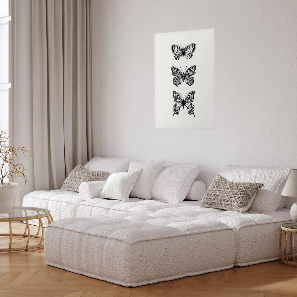 Plakat Trzy motyle 21x30 cm bez ramy bez marginesu ARTGEIST B