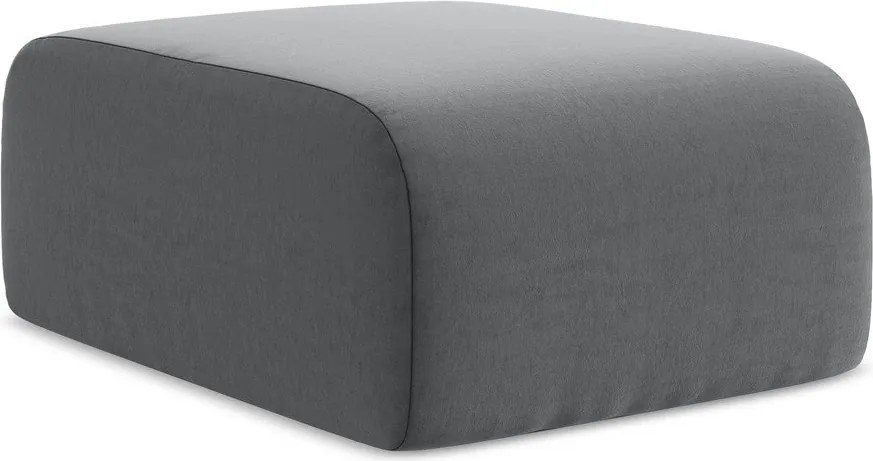 Szary aksamitny podnóżek Lani – Makamii