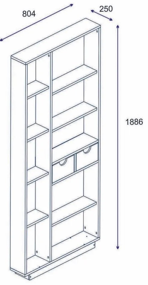 Biblioteczka Luma White and Walnut