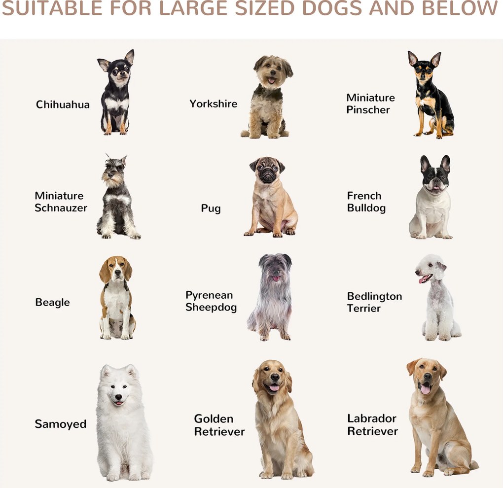 PawHut klatka dla psa klatka dla dużych psów Doghouse powierzchnia stołu biała