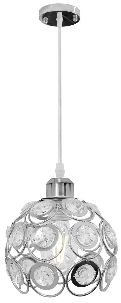 LAMPA WISZĄCA SUFITOWA KRYSZTAŁOWA APP207-1C CHROM