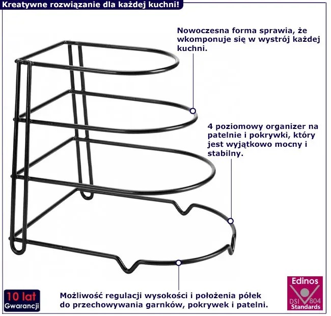 Stojak Kuchenny Na Patelnie I Pokrywki Ebia
