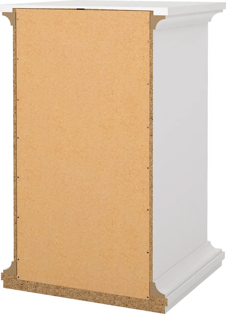 Wąska szafka nocna z szufladą Paris, kolor biały mat