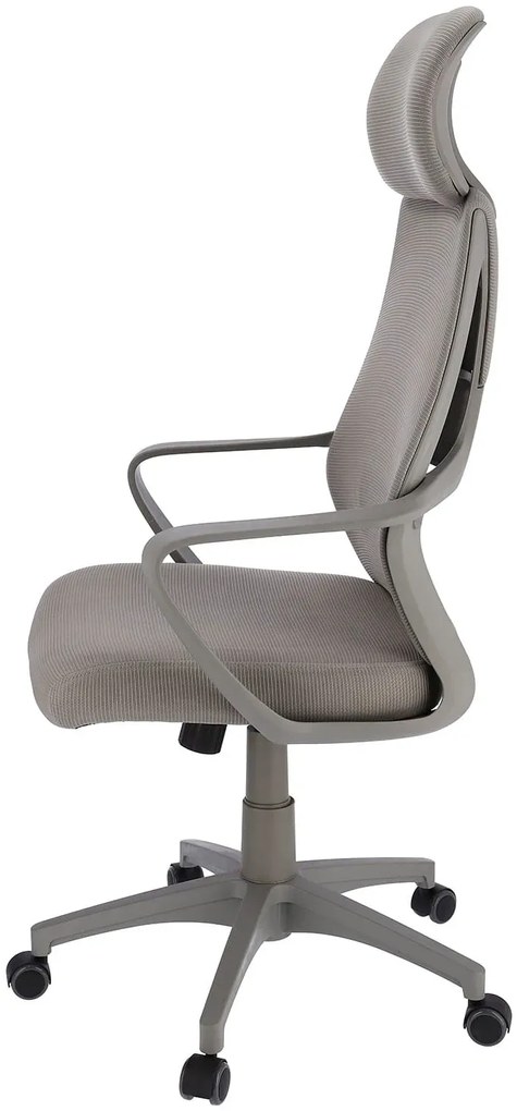 Szare Nowoczesne Ergonomiczne Krzesło Obrotowe Do Biurka T2-A37