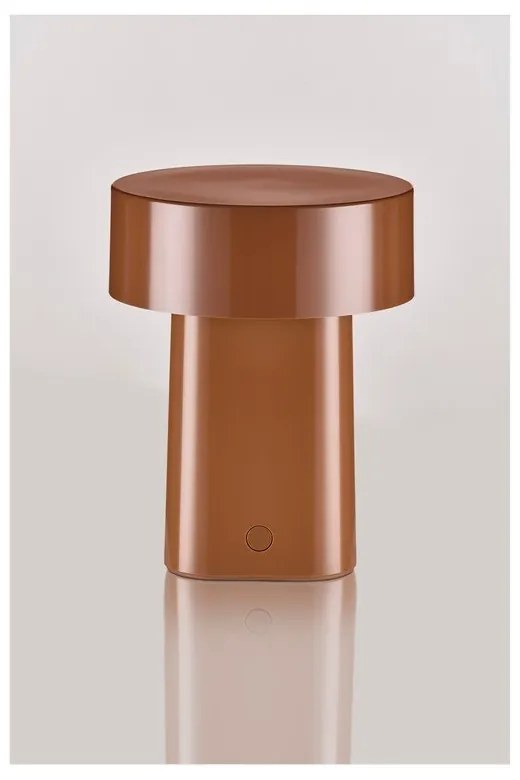 Koniakowa plastikowa lampa stołowa LED (wysokość 18 cm) Oblong – Zone