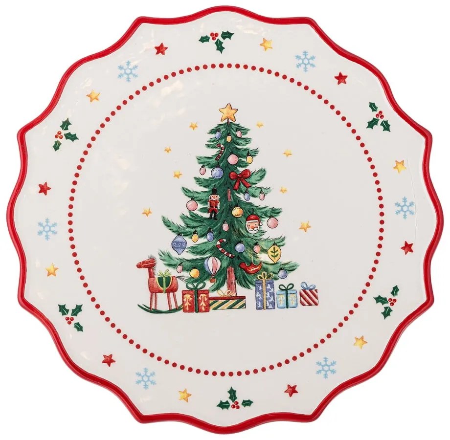Ceramiczna etażerka ze świątecznym motywem Naive – Bloomingville
