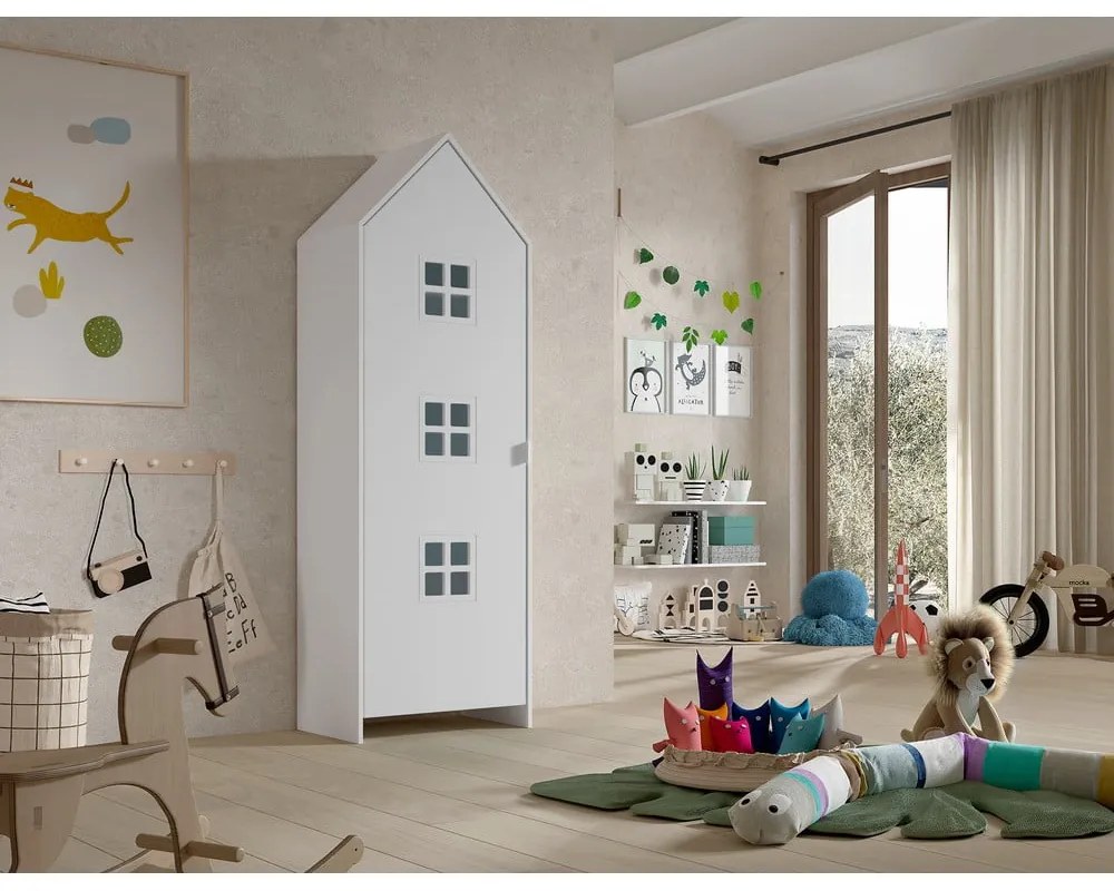 Biała szafa dziecięca 58x172x37 cm Casami Bruges – Vipack