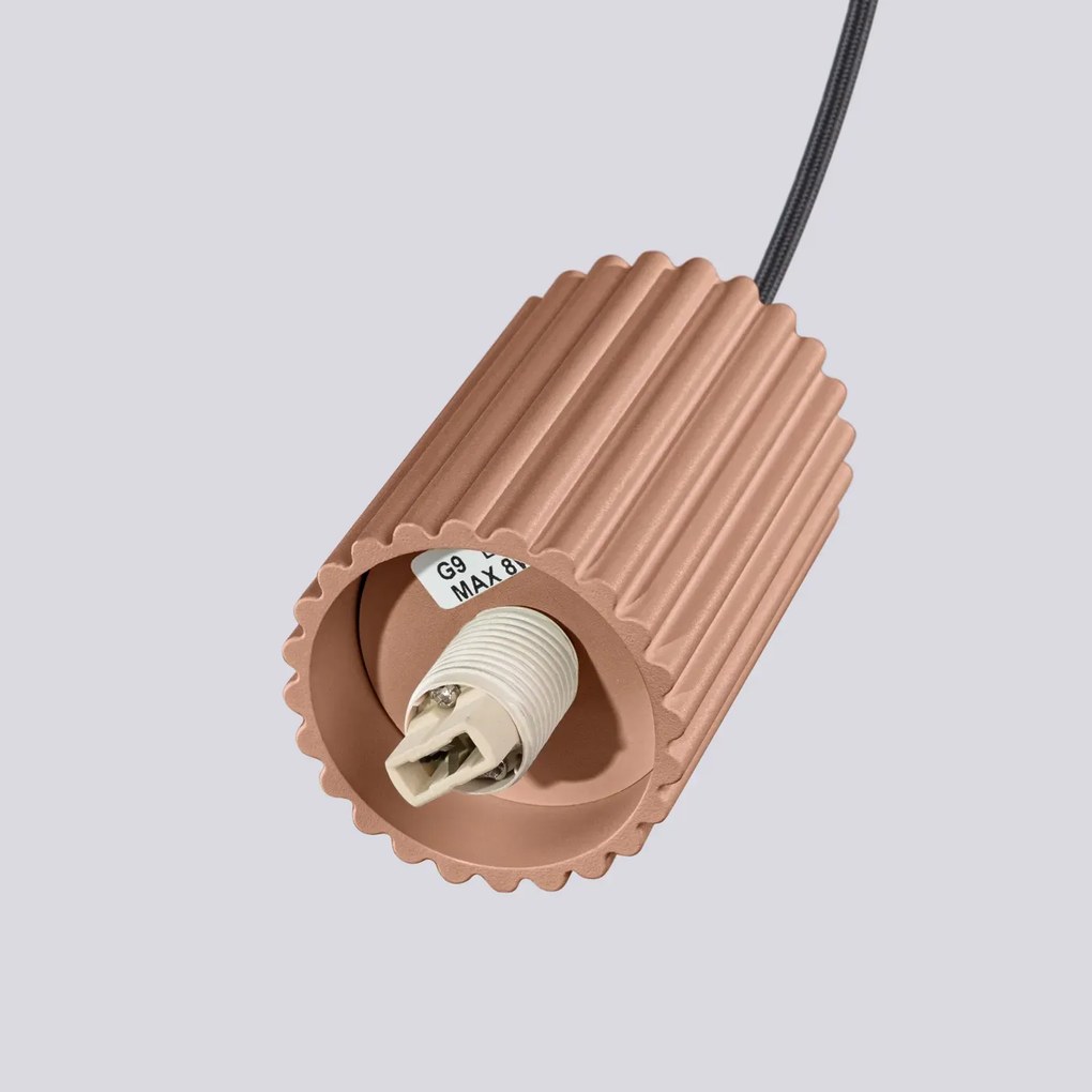 Lampa wisząca HALO 3P mocca ryflowana SOLLUX LIGHTING