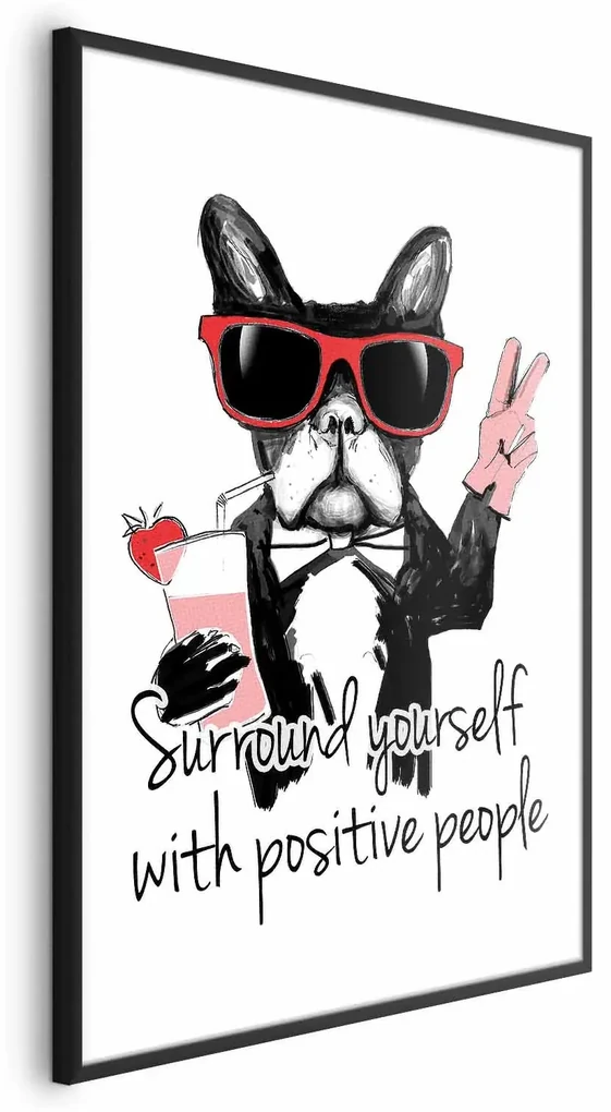 Plakat Advice 60x90 cm z ramą czarną z marginesem ARTGEIST B