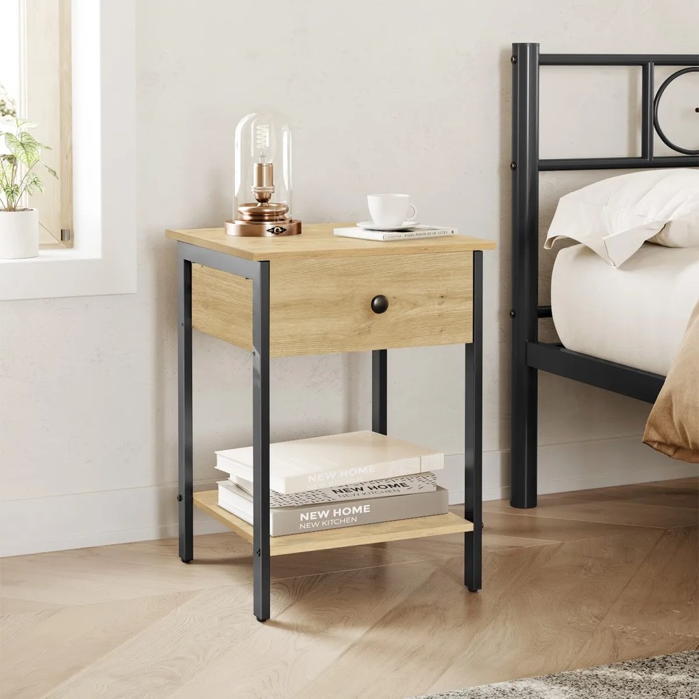 Stolik pomocniczy z szufladą TAYLOR ARTISAN 40x40 cm