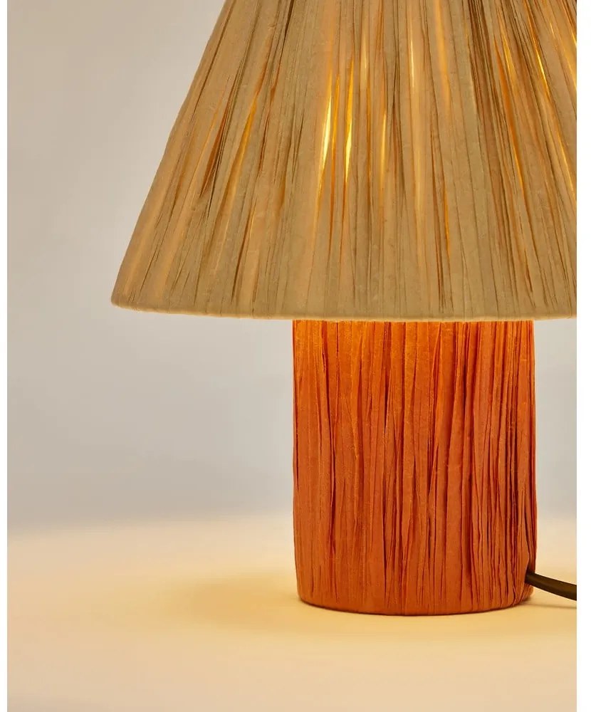 Lampa stołowa w ceglasto-naturalnym kolorze (wysokość 25 cm) Pulmi – Kave Home