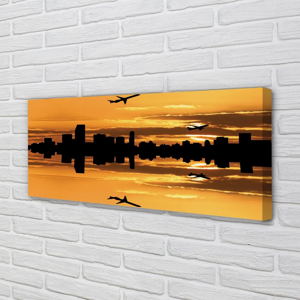 Duży obraz na płótnie Samoloty nad Słonecznym Miastem