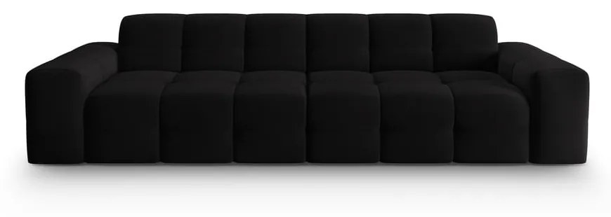 Czarna aksamitna sofa 255 cm Kendal – Micadoni Home