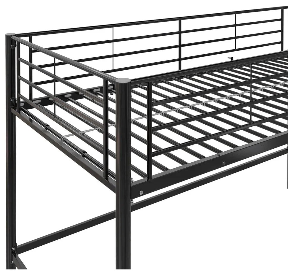 Czarne podwyższone łóżko dziecięce 90x200 cm Jodie – Støraa