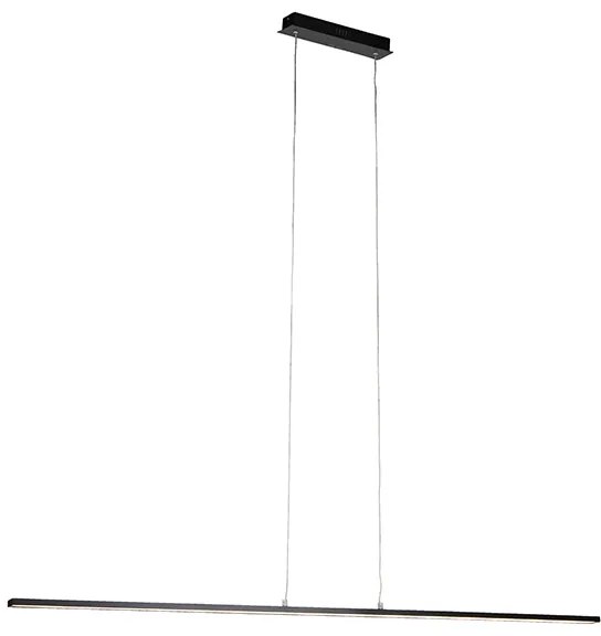 Nowoczesna lampa wisząca czarna 150 cm z LED - Banda