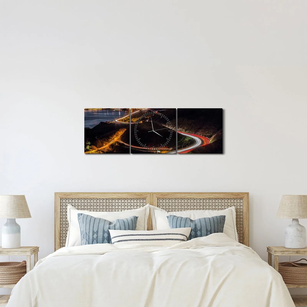 Obraz - Golden Gate Bridge (z zegarem) (90x30 cm)