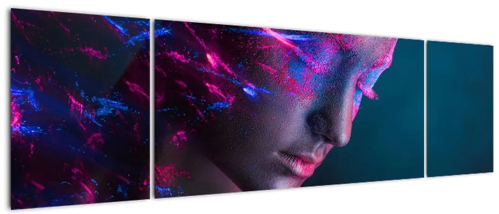 Błyszczący obraz kobiety (170x50 cm)