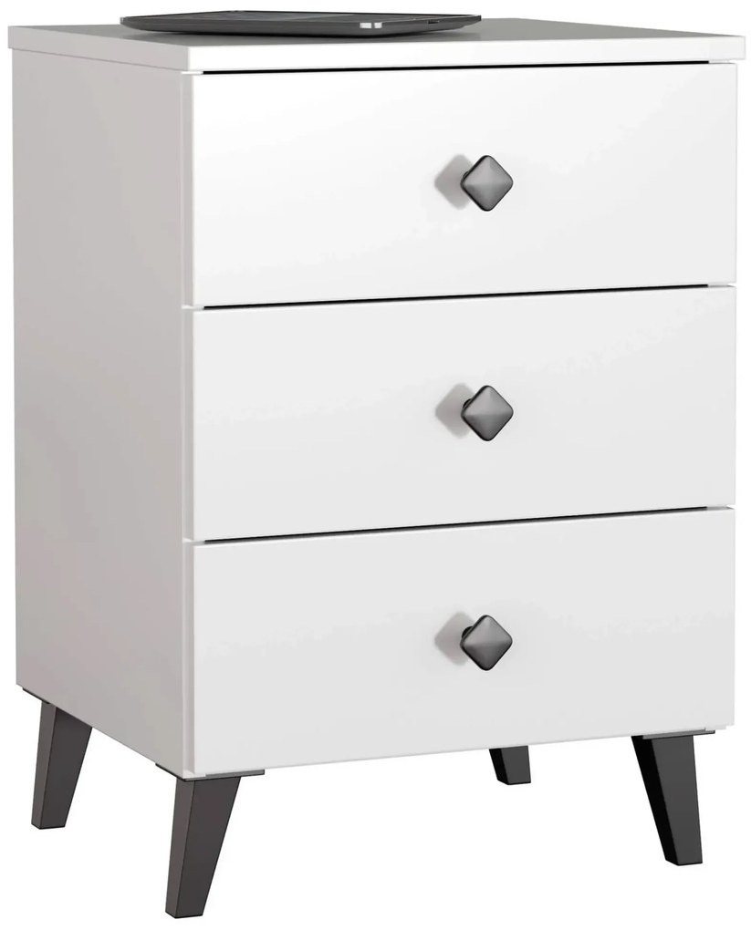 Biała nowoczesna komoda z szufladami P3-S30