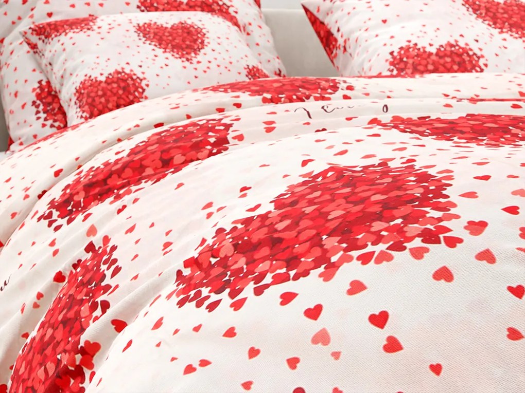 PrzytulneMieszkanie.pl PrzytulneMieszkanie.pl Pościel bawełniana VALENTINE biała Rozmiar pościeli: 70 x 90 cm | 140 x 200 cm