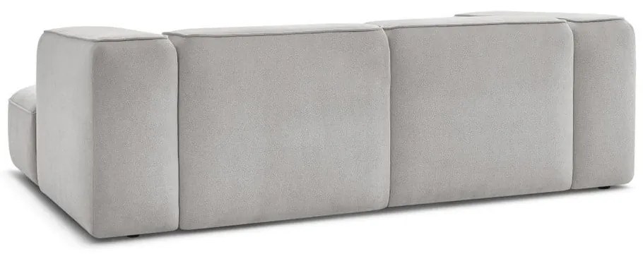 Jasnoszary narożnik z materiału bouclé (prawostronny) Zephyr – Bobochic Paris