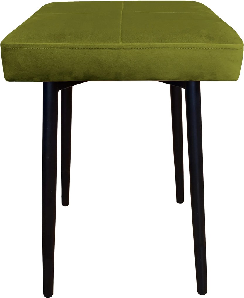 Taboret MAX tkanina Welur stelaż metalowy STOŁEK LOFT : Kolor nogi - Czarna stożek, Kolor tkaniny - VELVET - BL75, Typ tkaniny - Velvet