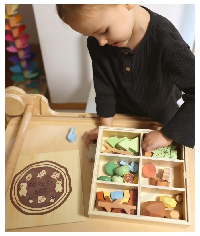 Tooky toy zestaw leśny układanka w stosy klocki figurki