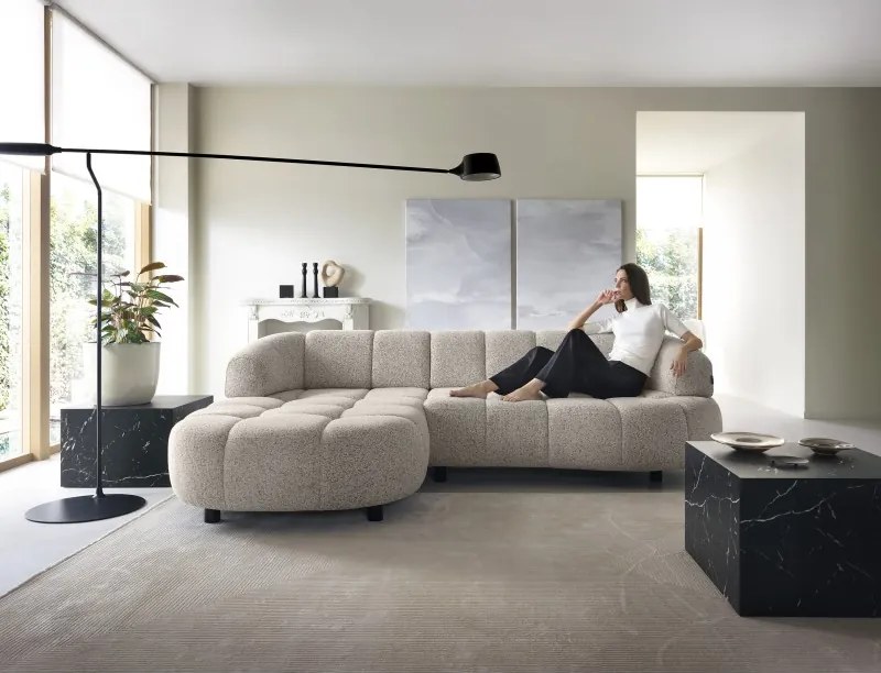 Narożnik VELPA S z elektryczną regulacją siedziska wolnostojący w tkaninie PUENTE 16 WERSAL