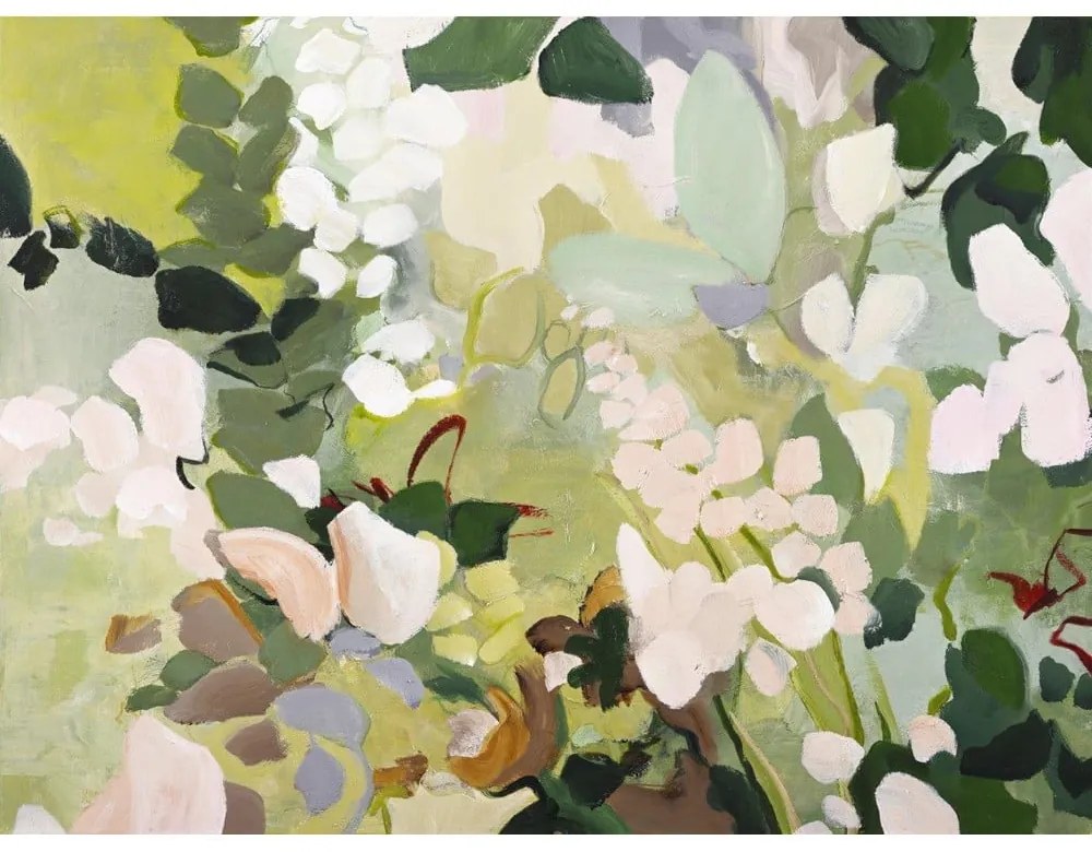 Obraz z ręcznie malowanymi elementami 90x118 cm Green Garden – Malerifabrikken