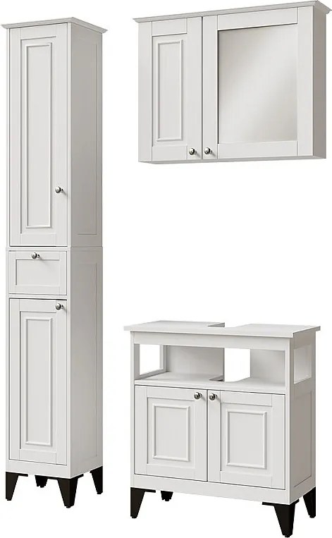 Zestaw mebli łazienkowych biały 60x30x65 vanity