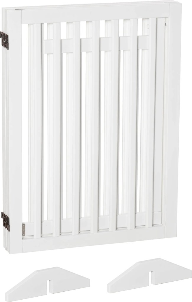 ogrodzenia dla bydla PawHut® ogrodzenie dla zwierząt małe średnie duże Bramka zabezpieczająca Składane nóżki podporowe 81 cm Bialy | Aosom PL